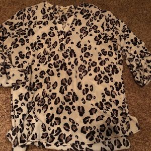 Boutique animal print blouse top